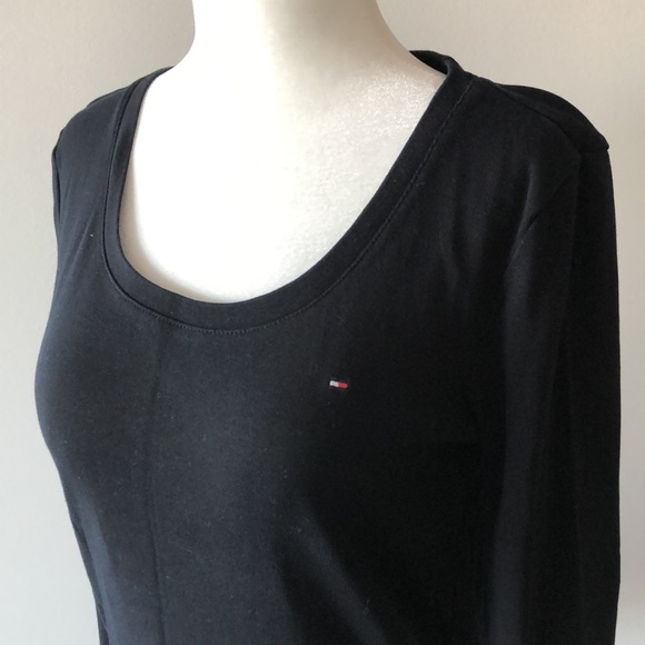 x2 Tommy Hilfiger 🖤 Black Long Sleeve Tops - Picture 3 of 4